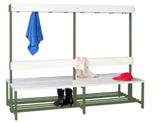 dubbele zitbank,HxLxD 1600x2000x770mm,onderstel RAL6011 - 2