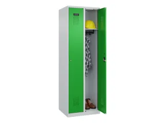 locker,HxBxD 1850x600x500mm,2vak,vak B 300mm,cil.-slot,staand op vloer - 1