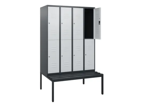 Dubbeldekse dekenkist,HxBxD 1950x1200x815mm,4x2vak.,vak B 300mm