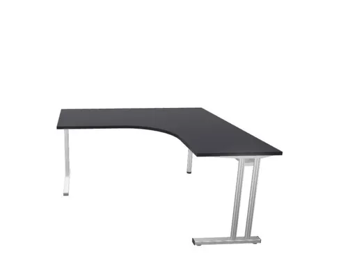 bureau in vrije vorm,HxBxD 740x1600x1600mm,vrije vorm,CC-zwart