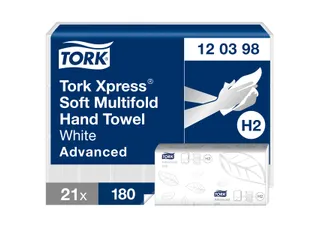 Tork 120398 Xpress H2 Z-vouw Handdoek Advanced Soft 21x180 vel - 2