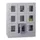 lockerkast,HxBxD 1187x900x500mm,3x3vakken,RAL7035,front RAL7016