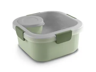 Sigma Home food to go lunchbox 1,4L groen - 17,7x17,7x8,7cm - 1