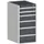 ladekast HxBxD 1000x525x525mm 6laden romp RAL7035 front RAL7016