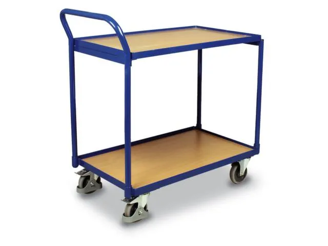 Tafelwagen 250kg 1000x600mm 2 Etages Staande Beugel Houten Plaat