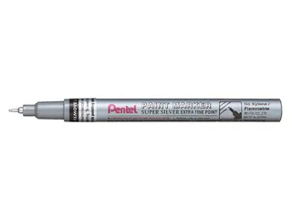 Viltstift Pentel MFP10 ronde punt 0.7mm zilver - 1