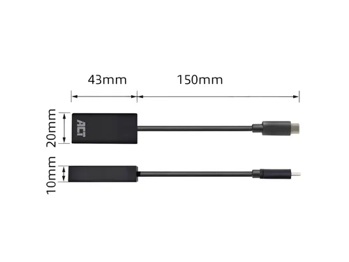 Adapter ACT USB-C naar HDMI 4K 60Hz 0.15 meter