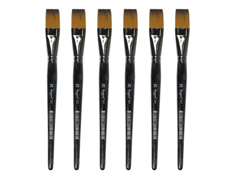 Penseel Kangaro Serie 341 plat Nr. 20 synthetisch doos 6 stuks