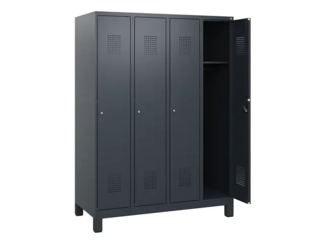 schoollocker,HxBxD 1630x1200x500mm,4vak,vak B 300mm,cil.-slot,voeten