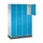 lockerkast,RAL 7035/RAL 5012,HxBxD 1950x1220x500mm,4x3vakken,cil.-slot