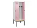 locker met bank,voor scheiding van kleding,HxBxD 2120x800x815mm,2vak