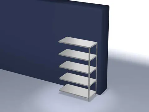 magazijnstelling,aanbouwveld,HxBxD 2000x1300x600mm,vaklast 200kg