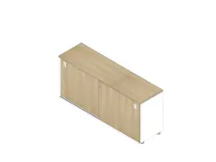 schuifdeurkast,HxBxD 730x1600x450mm,1xhouten vloer,2ordnerhoogte