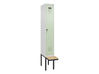 locker met bank,HxBxD 2120x300x815mm,1vak,vak B 300mm,draaigrendel - 3