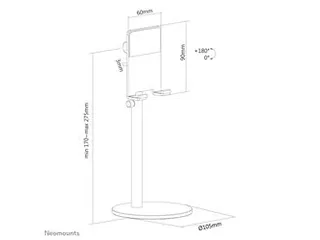 Telefoonstandaard DS10200SL1 in hoogte verstelbaar Zilver - 6