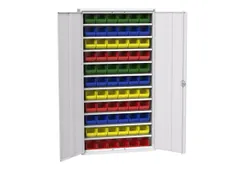 Systeemkast 2000x1050x350mm 66bakken 10xlegbord RAL7035