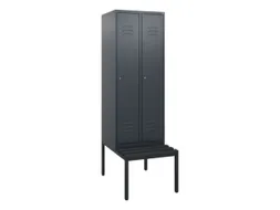 locker met bank,HxBxD 1950x600x815mm,2vak,vak B 300mm,cil.-slot