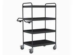 Etagewagen,Draagverm. 200Kg,4Etage(S),Rubberen Mat