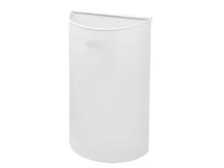 afvalbak,40l,HxBxD 647x395x195mm,wandmontage,romp staal wit - 2