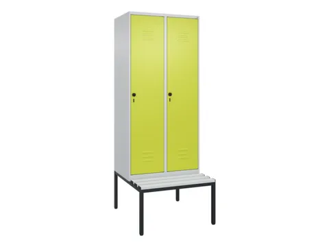 armoire vestiaire noir et blanc HxlxP 2120x800x815mm 2compart.