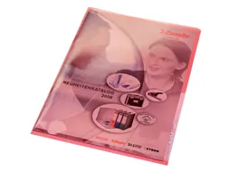 Insteekmap L-map Leitz 4100 Premium A4 0.15mm Helder Pvc Rood
