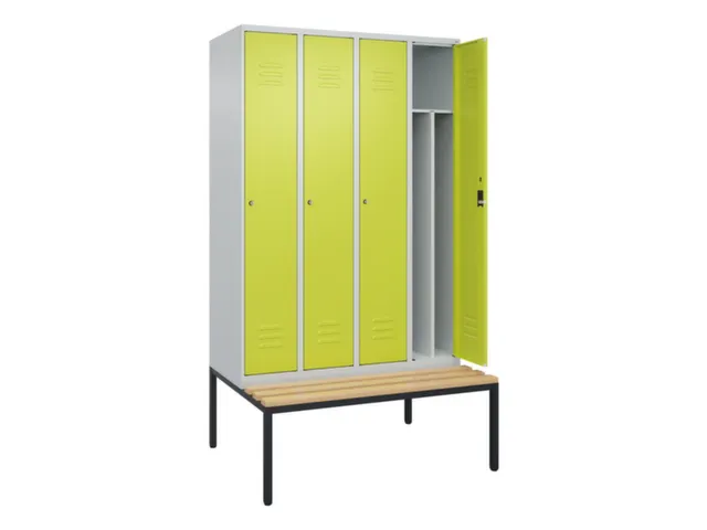 locker voor scheiding van kleding,HxBxD 2120x1200x815mm,4vak