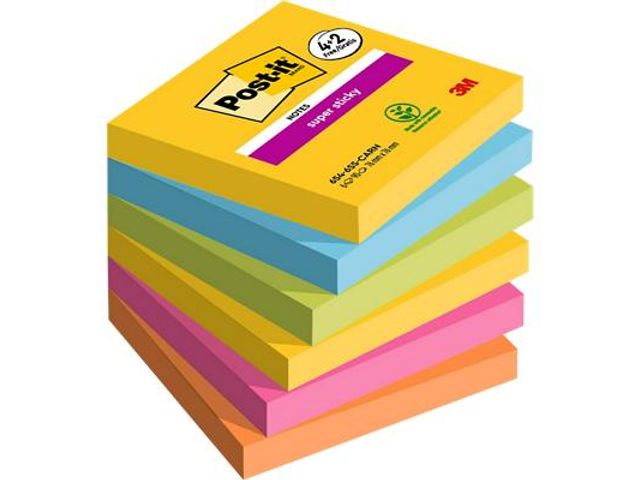 Post-it Super Sticky Notes Carnival 4+2 gratuits