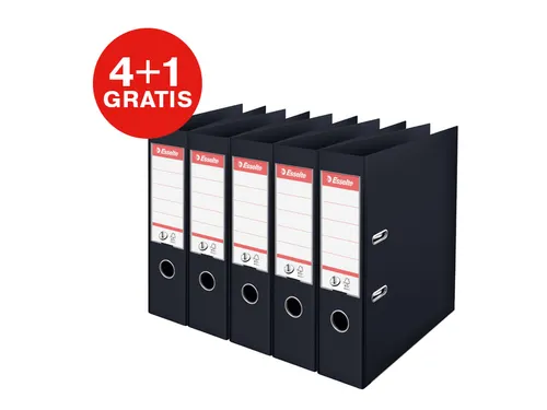 Ordner Esselte No.1 72mm PP 30% gerecycled folie Multipack zwart 5 stu