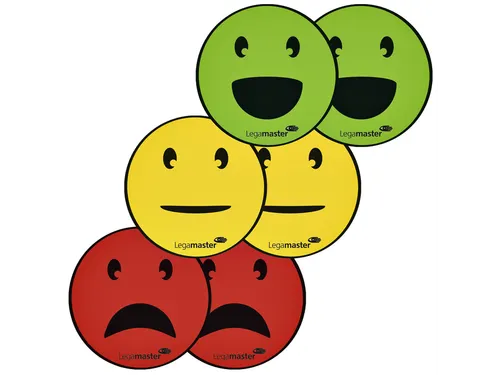 Magneet Legamaster emoticon 50mm assorti 6 stuks