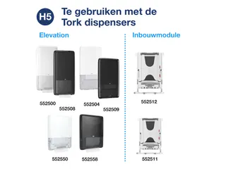Tork 100589 PeakServe Continu Handdoek Advanced H5 1-laags 12x270 vel - 7