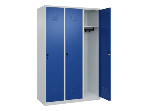 locker,HxBxD 1850x1200x500mm,3vak,vak B 400mm,draaigrendel