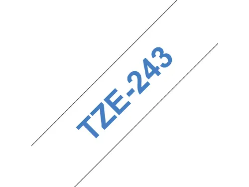 Labeltape Brother P-touch TZe-243 standaard 18mm blauw op wit