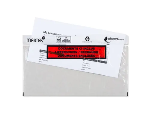 Paklijstenvelop Documents Enclosed 240x140mm Transparant Bedrukt