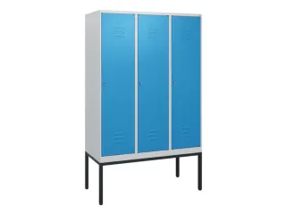 locker,HxBxD 1950x1200x500mm,3vak,vak B 400mm,cil.-slot,voetonderstel - 1