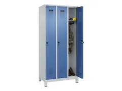 locker,HxBxD 1950x900x500mm,3vak,vak B 300mm,draaigrendel,voeten