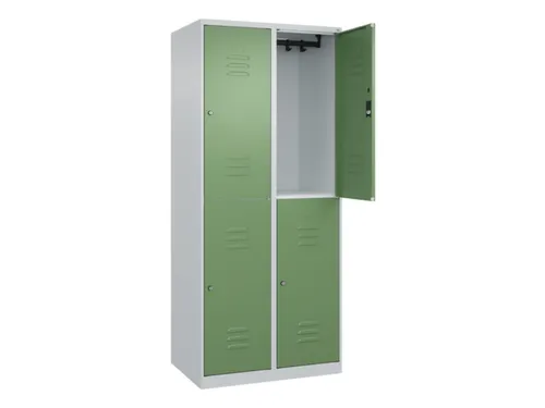 dubbeldekse locker,HxBxD 1850x800x500mm,2x2vak.,vak B 400mm