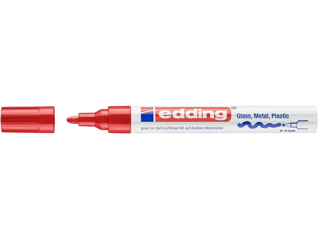 Paintmarker edding 750 op oliebasis 2-4mm creatief rood