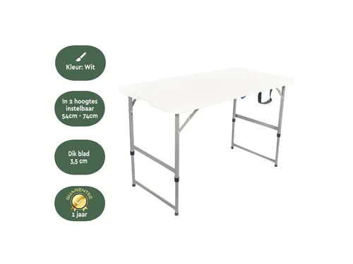 Vouwtafel BRASQ 120x60x74cm FC120 wit