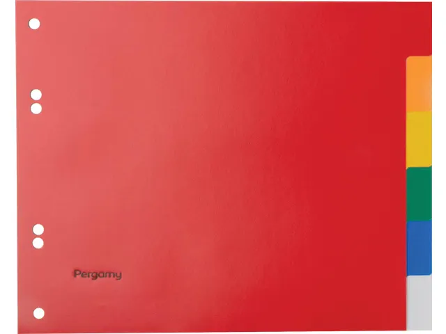 tabbladen, ft A5, 6-gaatsperforatie, PP, 6 tabs in geassorteerde kleur