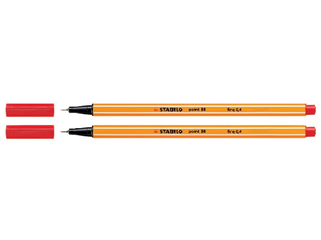 Fineliner STABILO point 88/40 rood 0.4mm