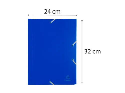 Elastomap 3 kleppen ondoorschijnende Polypropyleen 4/10de A4 Assorti