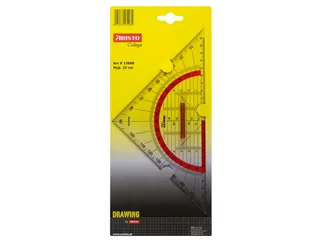 Geodriehoek Aristo GEOCollege 220mm met greep transparant - 2