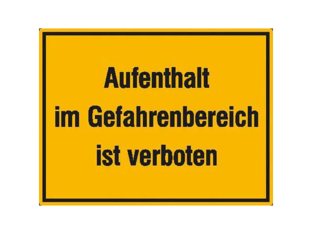 aanwijzingsbord,Verboden zich in de gevarenzone te begeven,PVC