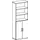 kantoorstelling HxBxD 2160x800x420mm lichtgrijs