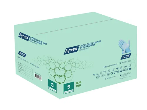 Handschoen Hynex nitril Maat S blauw 3.5gr 100 stuks