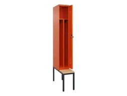 locker met bank,voor scheiding van kleding,HxBxD 2120x300x815mm,1vak