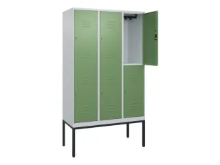 dubbeldekse locker,HxBxD 2120x1200x500mm,3x2vak.,vak B 400mm,cil.-slot - 2