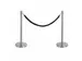 Poteau de balisage chrome avec design boule