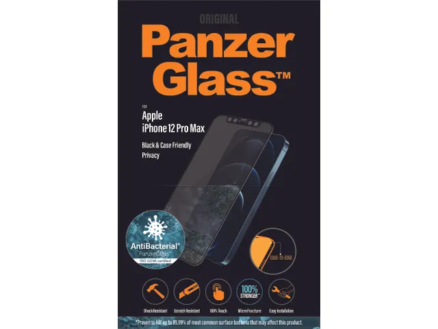 PanzerGlass Privacy Screen Protector iPhone 12 Pro Max | Edge-to-Ed
