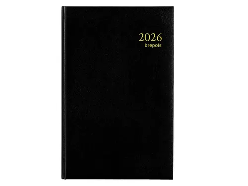 Agenda 2027 Brepols Saturnus Luxe 1dag/1pagina zwart
